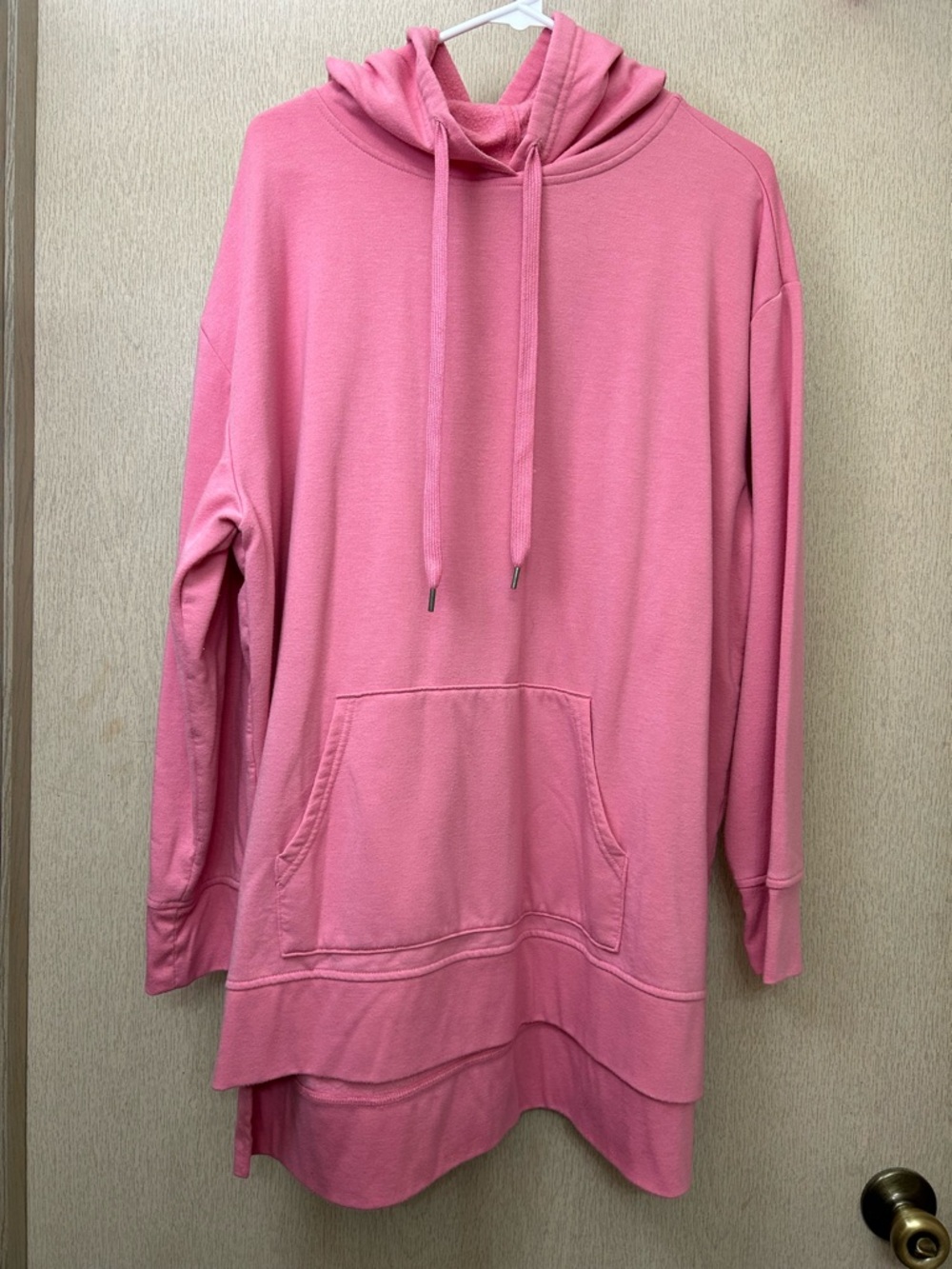 terra & sky Pink Long Sleeved Tunic Hoodie - Size 1X